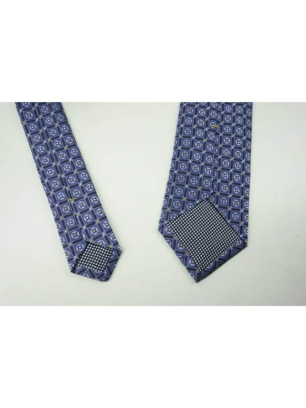 Eton Mauve Iris Eggplant Woven Geometric 100% Silk Tie Brand New With Tags